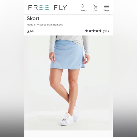 Free Fly Apparel Pants - Free Fly Women's Bamboo-Lined Breeze Skort - Large